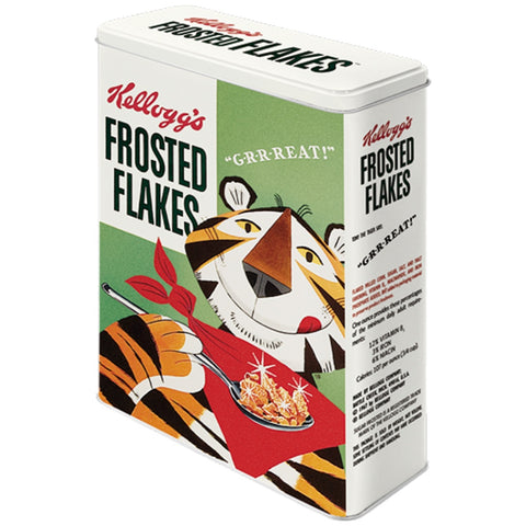 Nostalgic-Art XL Tin Storage Box Kellogg's Frosted Flakes Tony Tiger 8x19x26cm