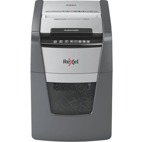 Rexel 2020100MAU Optimum Autofeed+ 100m Shredder - Black
