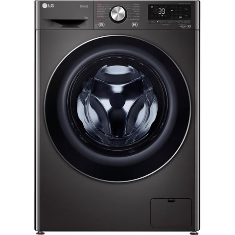 LG WV9-1609B 9kg Series 9 Front Load Washer (Black Steel)