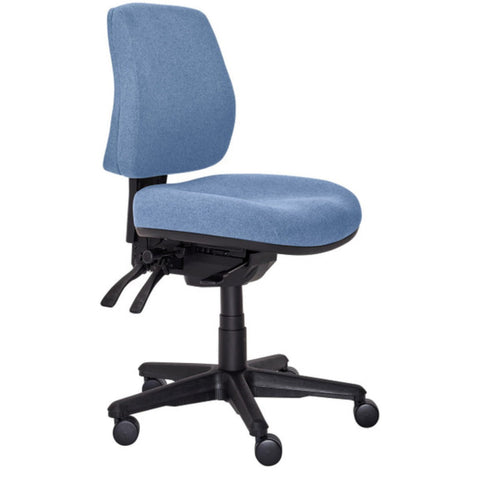 Buro Roma 3 Lever Mid Back With Seat Slide Without Arms Safetex Cobalt