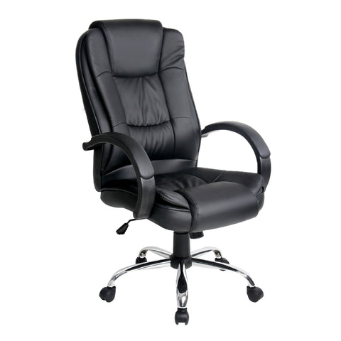 Artiss Executive Office Chair Leather Tilt (Black)