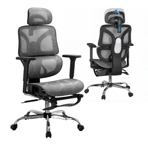 Artiss Ergonomic Office Chair Footrest (Grey)