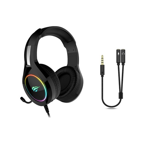 Havit HV-H2232D Gaming RGB Headset + 3.5mm Headset Mic Splitter Xbox