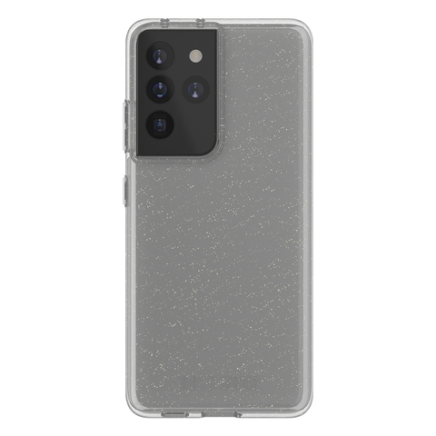 Ugly Rubber Samsung s21 Ultra Vogue Glitter Infused Armor Case (Clear)