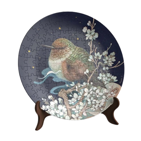 Pintoo 3D Plate Phoenix Chan Bird on Plum Branch Puzzle