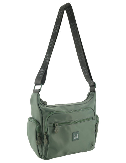 GAP Unisex Nylon Shoulder Crossbody Bag w/ Secure Zip 29x22cm Twig