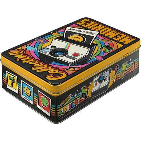 Nostalgic-Art Flat Storage Tin Polaroid Collecting Memories Steel 23x16x7cm