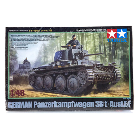 Tamiya 1/48 German Panzerkampfwagen 38 (t) Ausf.E/F Scaled Plastic Model Kit