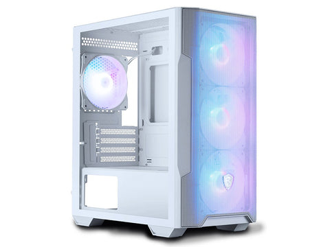 MSI MAG Forge M100R Tempered Glass Micro-ATX Case - White