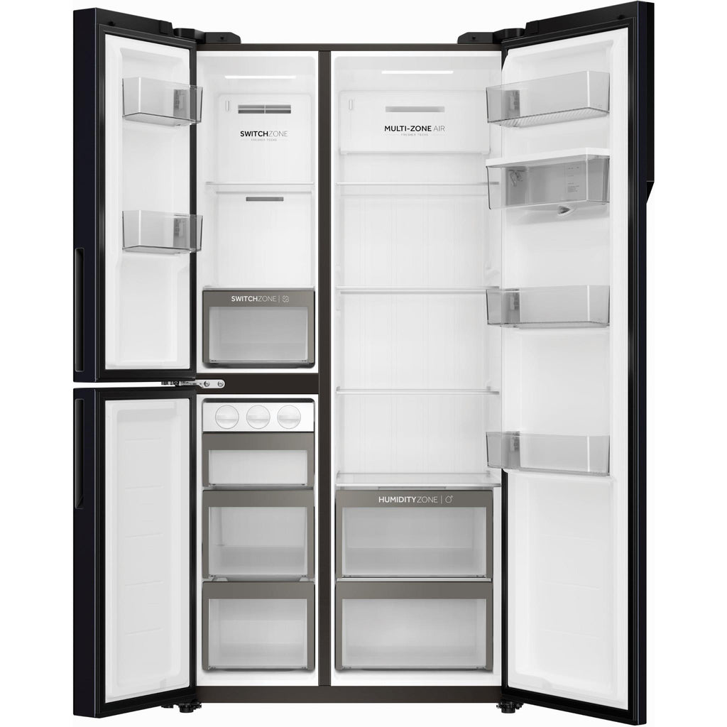 Haier HRF575XHC 575L S+ ThreeDoor SideBySide Fridge (Black) JB HiFi