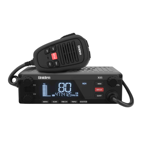 Uniden DIN Mount UHF CB Mobile With Remote Speaker MIC, Instant Replay Function and Large LCD Display