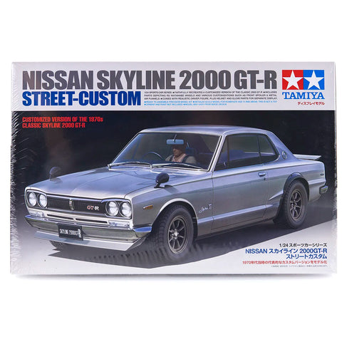Tamiya 1/24 Nissan Skyline 2000 GT-R Street-Custom Scaled Plastic Model Kit