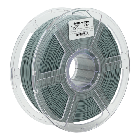 3D META Glitter PLA 3D Printing Filament - Grey