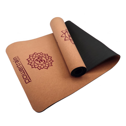 Powertrain Cork Yoga Mat with Carry Straps - Chakras
