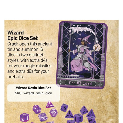 Dungeons & Dragons Beadle & Grimm's EPIC Dice Set & Rolling Tray Wizard