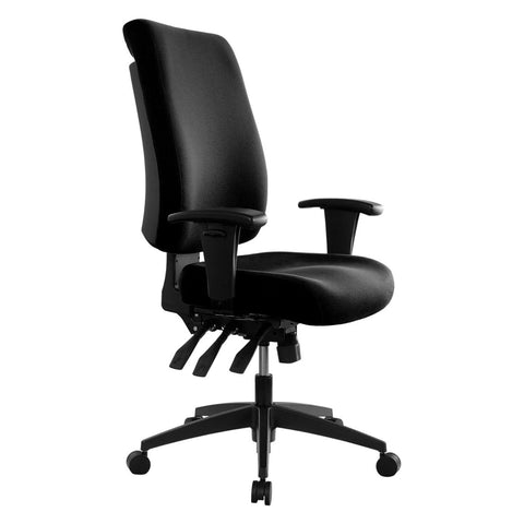 Buro Tidal High Back Chair Fully Upholstered With Arms Black