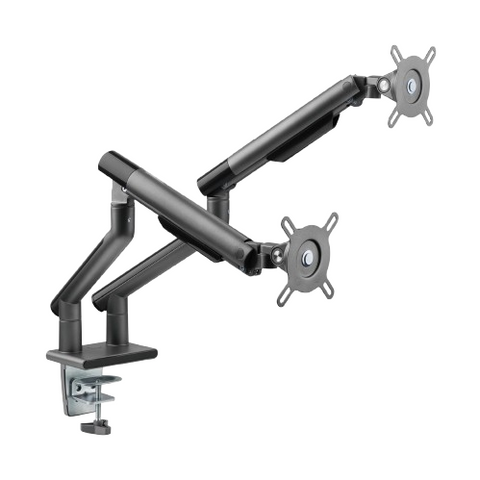 Desky Dual Slim Aluminium Monitor Arm - Space Grey
