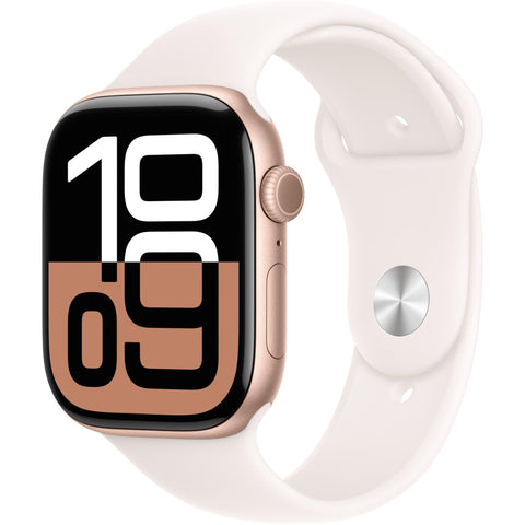 Apple Watch Series 10 46mm Rose Gold Aluminium Case GPS + Cellular Sport Band (M/L)[Light Blush]