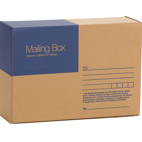 Cumberland Mailing Box 310x225x102mm Brown Pack 25