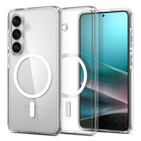 Spigen Galaxy S26 Plus Ultra Hybrid (MagFit) Case (Clear Case / White Ring)