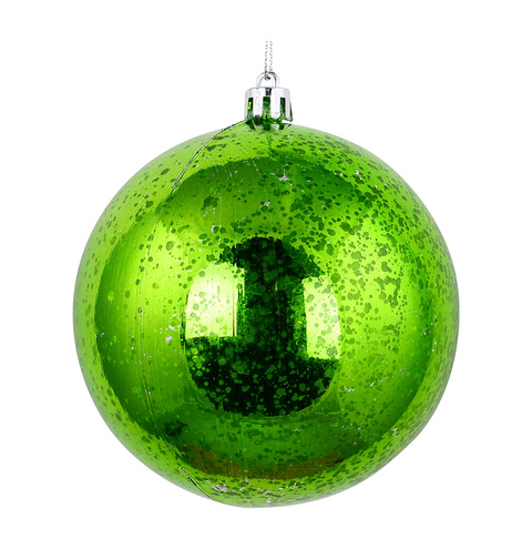 Christmas Warehouse - DECR2651 Whimsical Mottled Lime Green Signature Mercury Look Bauble 10cm