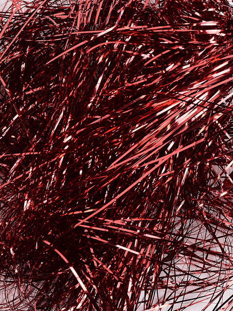 Christmas Warehouse - LAMM1511 Metallic Red Whimsical Essential Tinsel Lametta | 300x Icicles Metallic Red