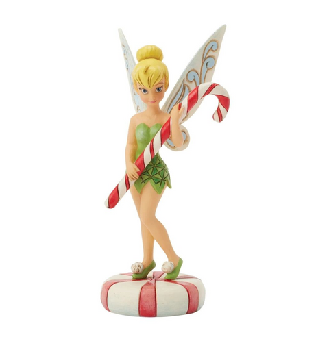 Jim Shore Disney Traditions - Tinkerbell Christmas - Tink with Candy Cane - Peppermint Pixie