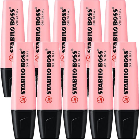 Stabilo Box 10 Boss Highlighter Pastel Pink Blush