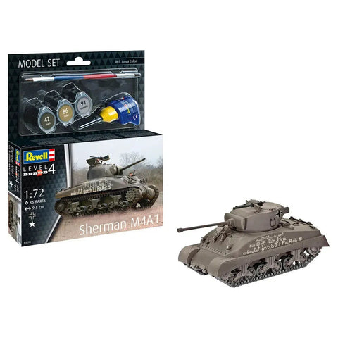 Revell 1/72 Sherman M4A1 Model Set