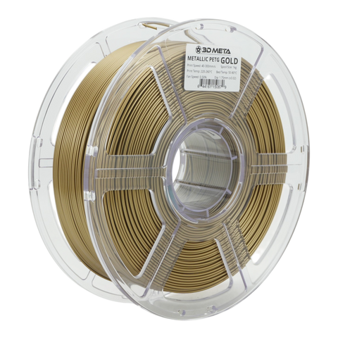 3D META Metallic PETG 3D Printing Filament - Gold
