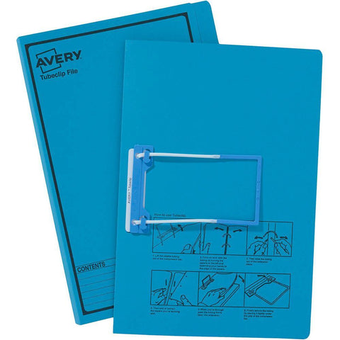 Avery 84422 Tubeclip Files Foolscap Box of 20 (Blue)