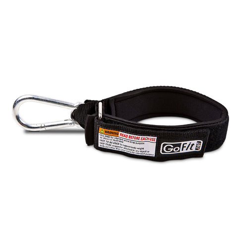 GoFit Padded Ankle Strap Workout Exercise For Power Tubes & Super Band Black