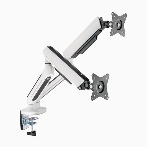 Desky Dual LED Monitor Arm - White