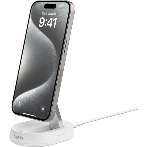 Belkin BoostCharge Pro Convertible Magnetic Qi2 Charging Stand (White)