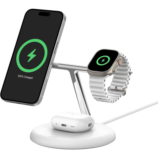 BoostCharge Pro 3-in-1 Magnetic Wireless Charging Stand with Qi2
