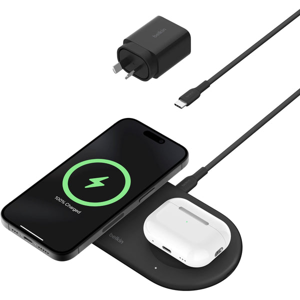 Belkin BoostCharge Pro Qi2 2-in1 Magnetic Wireless Charging Pad - Main Image