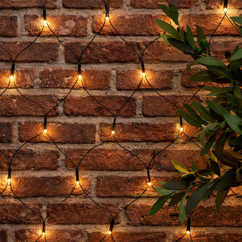 Lexi Lighting Dual Power 160 LED Connectable Net Light - Warm White