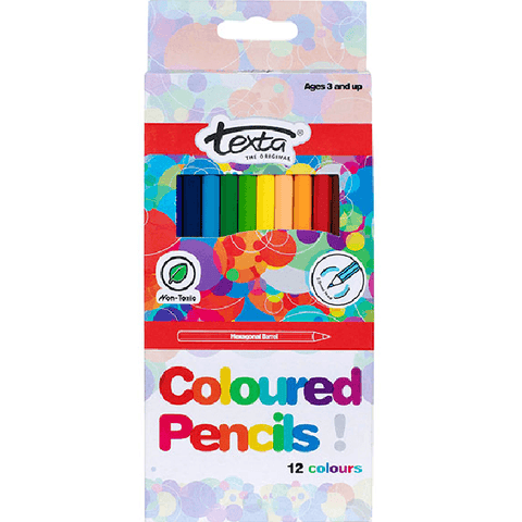 Texta Coloured Standard Pencils 2.8mm [Pack 12]