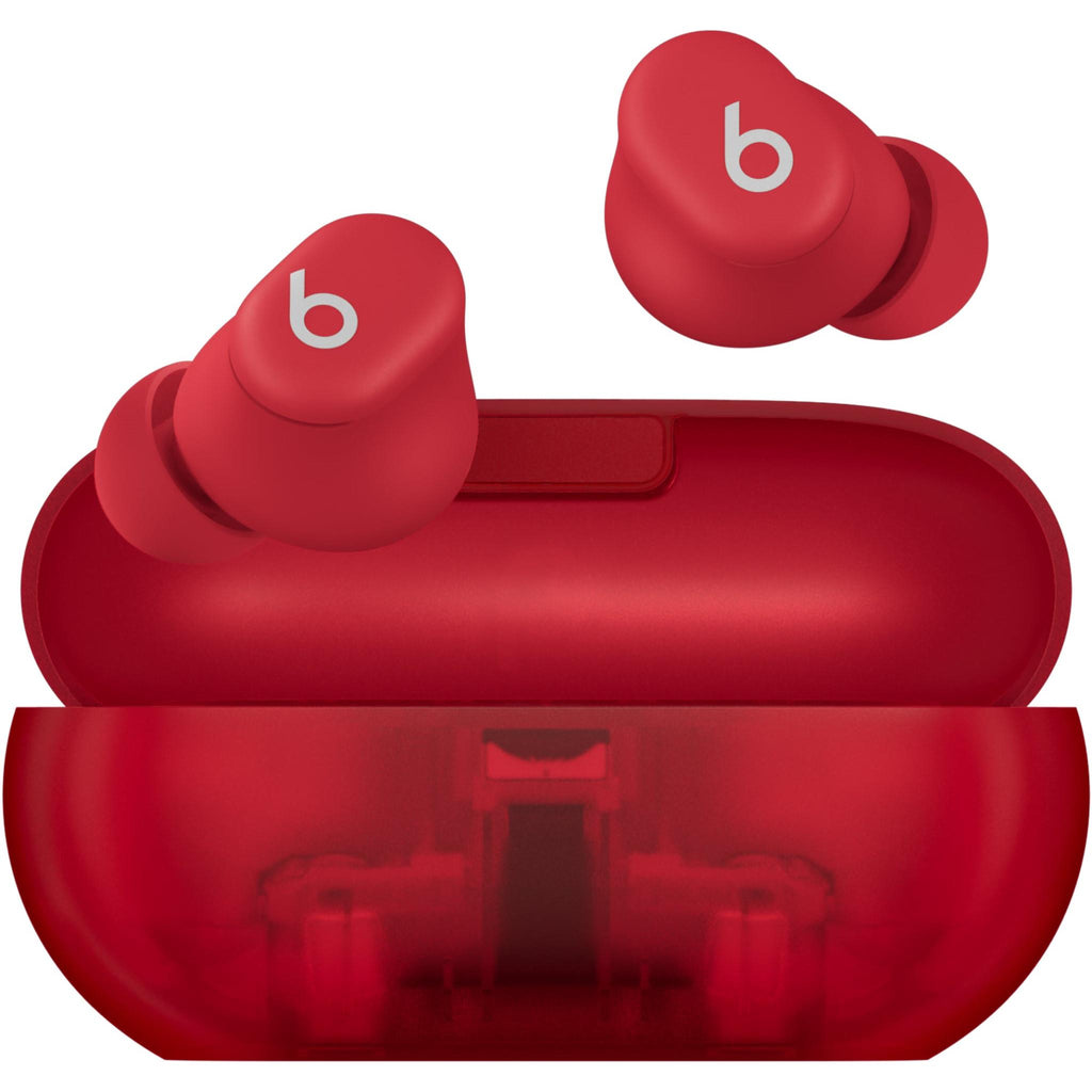 Beats Solo Buds True Wireless Earbuds (Transparent Red) JB HiFi
