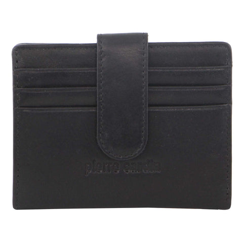 Pierre Cardin Men's Leather Bi-Fold Card Holder/Wallet 10cm Black