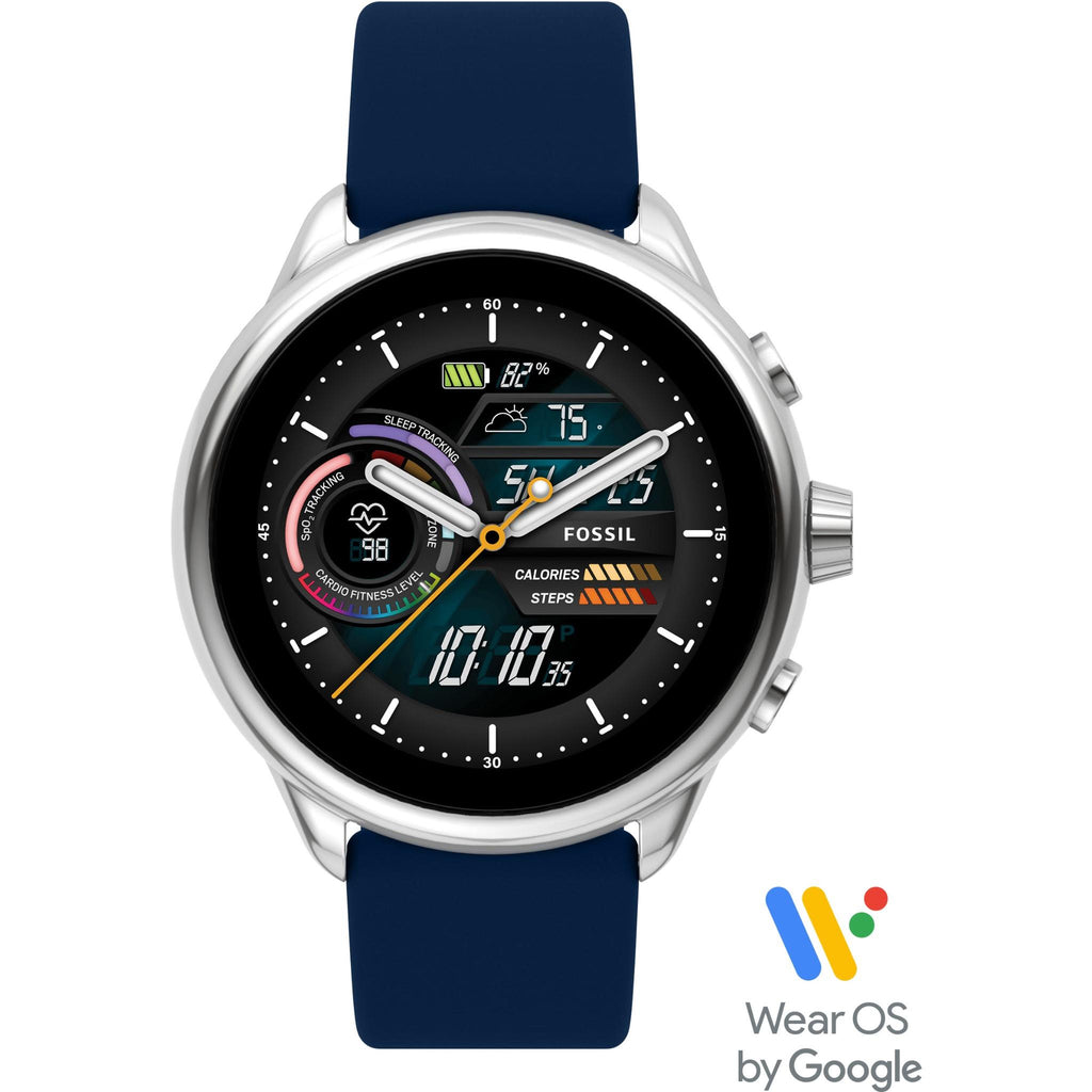 Fossil Gen 6 Wellness Edition Smartwatch FTW4070 (Navy Silicone) JB HiFi