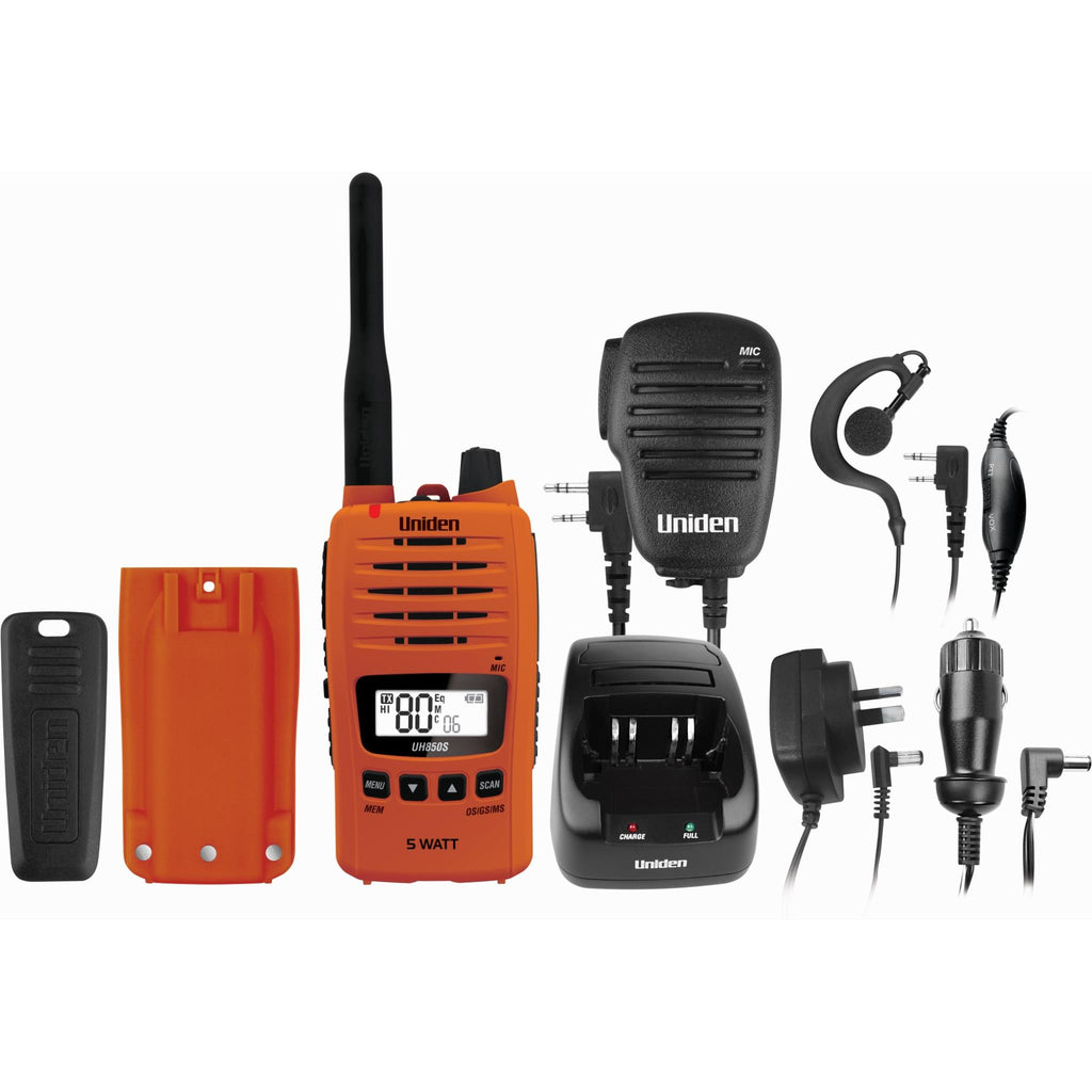 Uniden UH850SO 5 Watt UHF Waterproof CB Handheld Radio JB HiFi