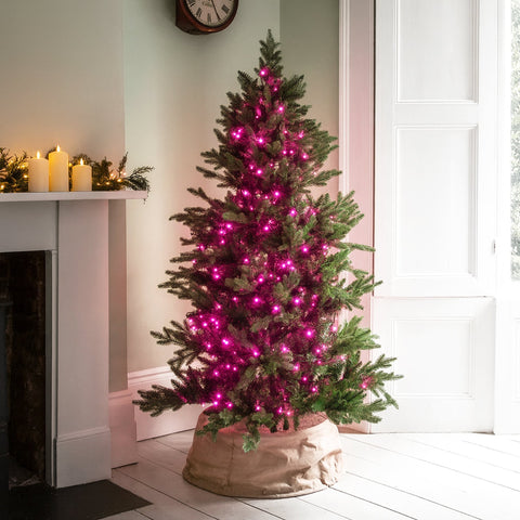 Lexi Lighting 240 LED Fairy Light Chain Dark Green Cable - Pink