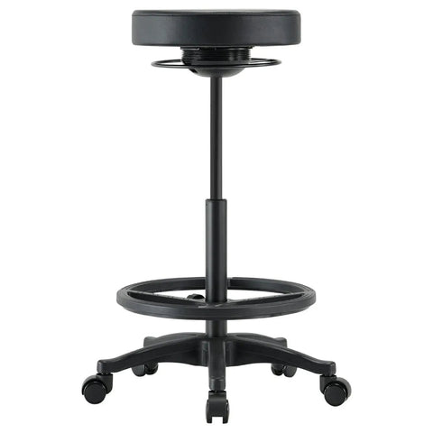 Buro Polo Drafting Stool Adjustable Vinyl with Foot Ring (Black)