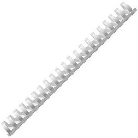 Rexel Box 50 Plastic Binding Comb Round 21 Loop 38mm A4 (White)