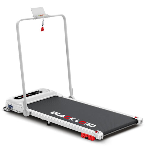 BLACK LORD Treadmill Electric Walking Pad Folding Incline Shock Absorbers (White)
