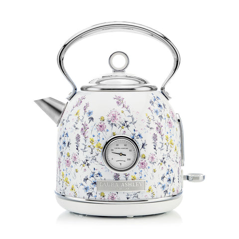 Laura Ashley 1.7L Dome Electric Kettle Stainless Steel (Wild Meadow)