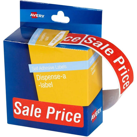 Avery 937318 Message Labels Sale Price 64x19mm (Red) [Pack 250]