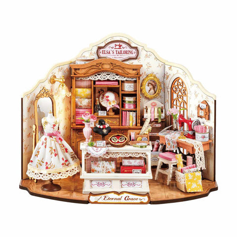 Robotime DIY Mini House Elsas Tailoring