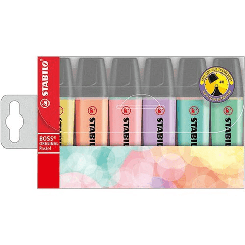 Stabilo Boss Pastel Highlighters Wallet [6 Pack]